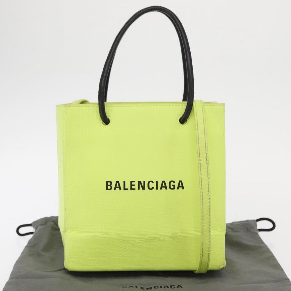 BALENCIAGA Tote Bag Leather 2way Yellow 572411 Auth bs31818 - Picture 12 of 16